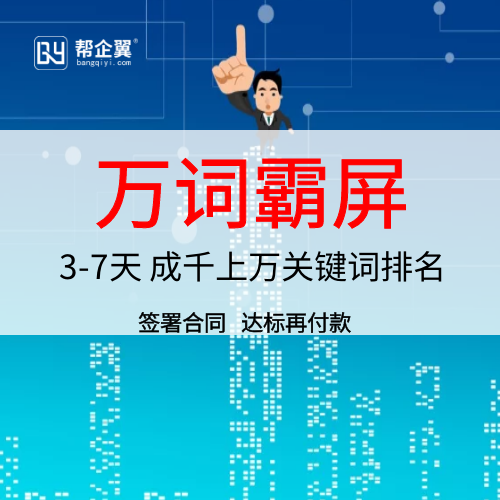 1000产品词百度首页排名，搜索推广快排(年度套餐)